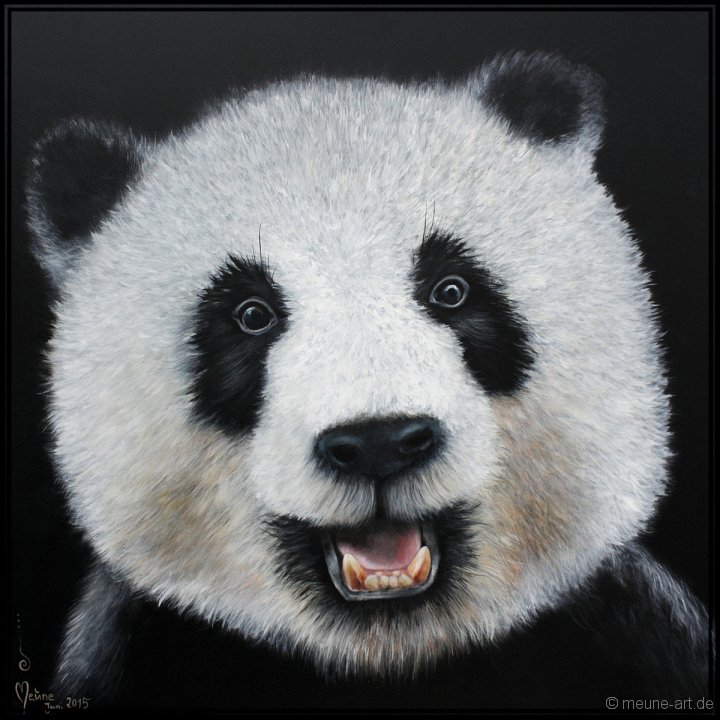 Grosser Panda 2 Acryl auf Leinwand;
120 x 120 cm